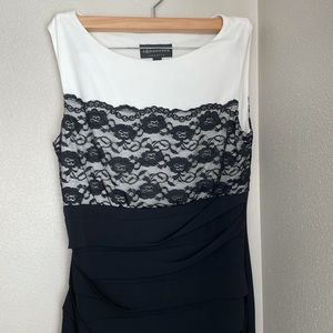 Connected Apparel Black and White Cocktail Dress